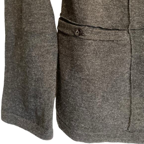 Toad Co Gray Gypsy Knit Wool Cardigan Sweater Womens Sz Small Neutral Loose Fit - Picture 10 of 15